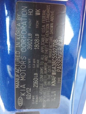 2012 KIA FORTE SX - KNAFW6A38C5592708