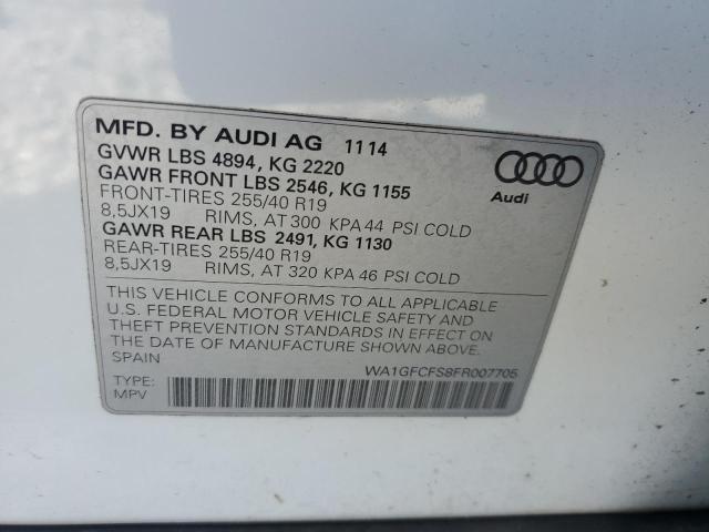 2015 AUDI Q3 PRESTIG WA1GFCFS8FR007705