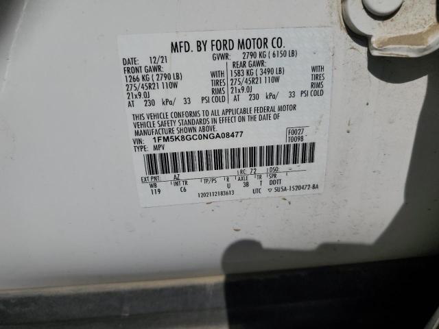 2022 FORD EXPLORER S - 1FM5K8GC0NGA08477