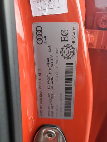 2018 AUDI RS3 WUABWGFF3J1901583