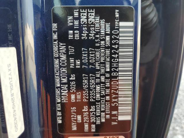 2017 HYUNDAI SANTA FE S 5XYZUDLB2HG424320
