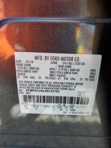 2018 FORD EDGE SEL - 2FMPK3J94JBC43782