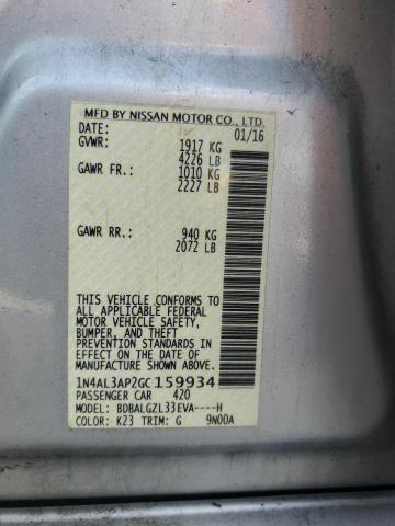 2016 NISSAN ALTIMA 2.5 - 1N4AL3AP2GC159934