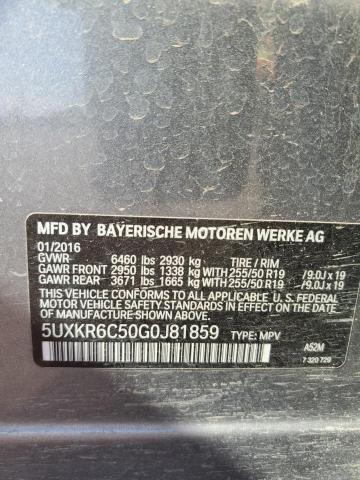 2016 BMW X5 XDRIVE5 - 5UXKR6C50G0J81859