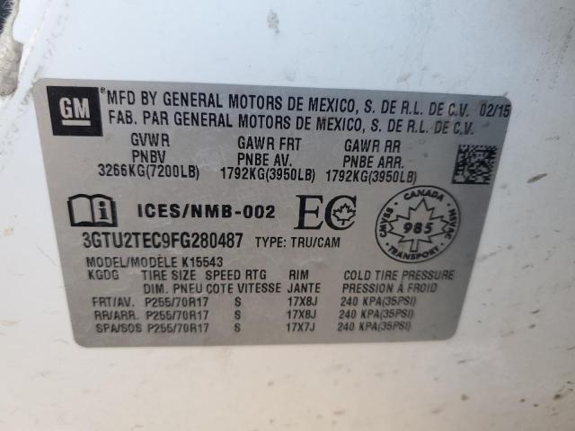 2015 GMC SIERRA K15 - 3GTU2TEC9FG280487