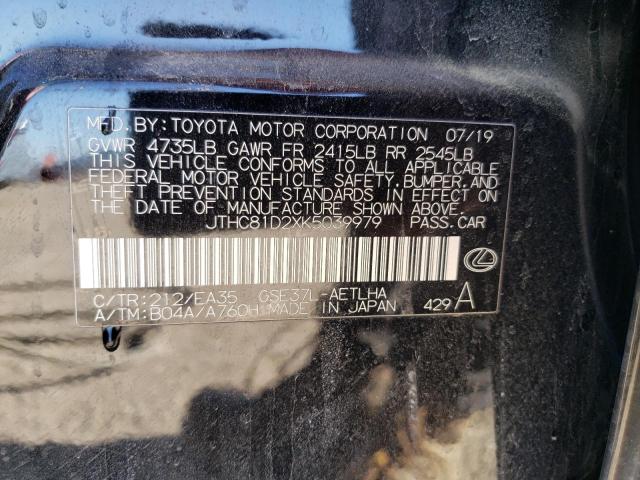 2019 LEXUS IS 300 - JTHC81D2XK5039979