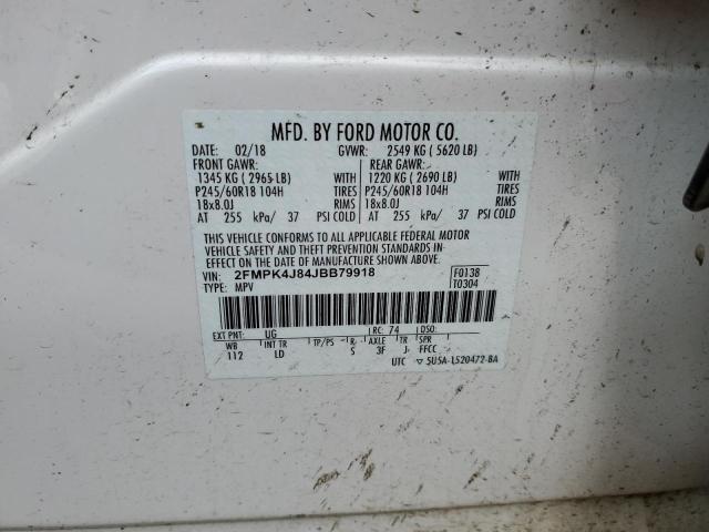 2018 FORD EDGE SEL - 2FMPK4J84JBB79918