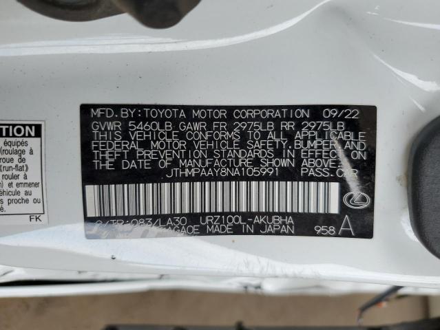 2022 LEXUS LC 500 - JTHMPAAY8NA105991