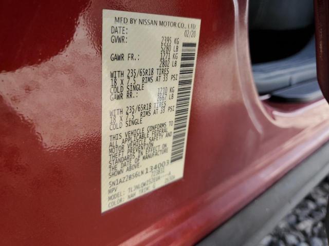 2020 NISSAN MURANO SV - 5N1AZ2BS6LN134003