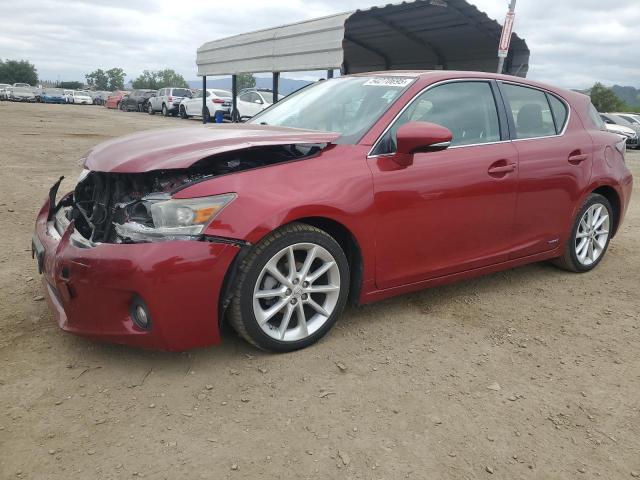 LEXUS CT 200 2013 red hatchbac hybrid engine JTHKD5BH7D2128600 photo #1