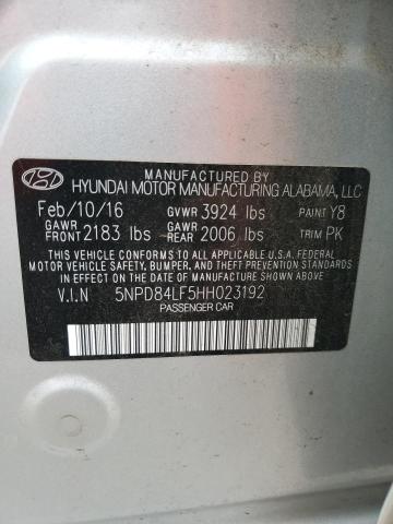 2017 HYUNDAI ELANTRA SE - 5NPD84LF5HH023192