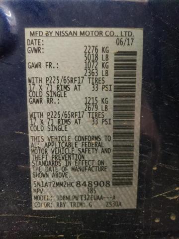 2017 NISSAN ROGUE S - 5N1AT2MM2HC848908