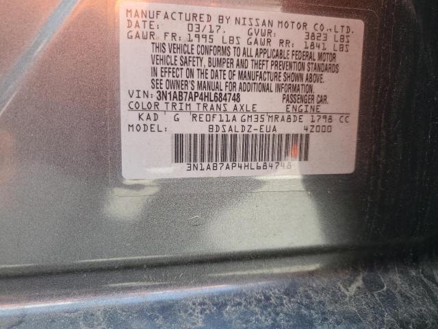 2017 NISSAN SENTRA S - 3N1AB7AP4HL684748