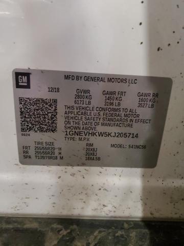 2019 CHEVROLET TRAVERSE L - 1GNEVHKW5KJ205714