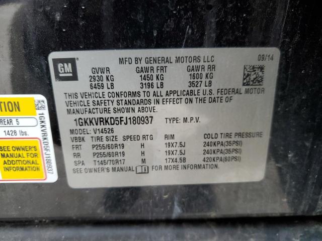 2015 GMC ACADIA SLT 1GKKVRKD5FJ180937