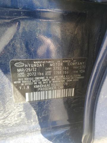 2013 HYUNDAI ELANTRA GL - KMHDH4AE7DU501778