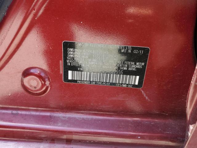 2011 SUBARU IMPREZA OU - JF1GH6D62BH822916