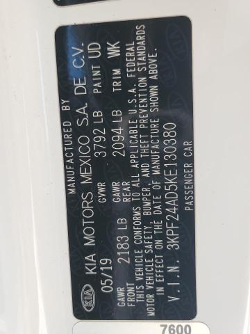 2019 KIA FORTE FE - 3KPF24AD5KE130380