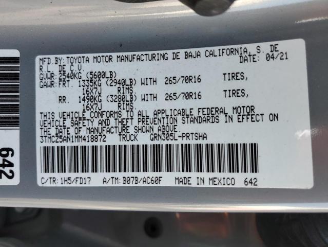 2021 TOYOTA TACOMA DOU - 3TMCZ5AN1MM418872