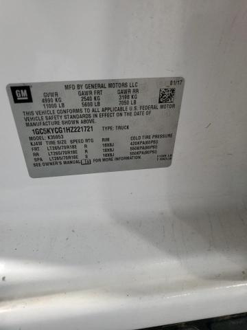 2017 CHEVROLET SILVERADO - 1GC5KYCG1HZ221721