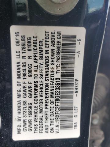 2016 HONDA CIVIC EX - 19XFC2F78GE233613