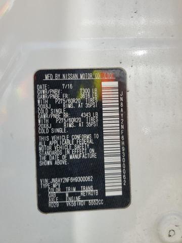 2017 NISSAN ARMADA PLA JN8AY2NF6H9300062