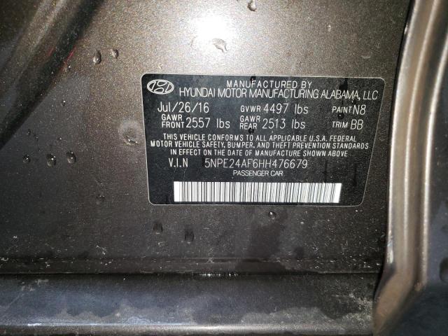 2017 HYUNDAI SONATA SE 5NPE24AF6HH476679