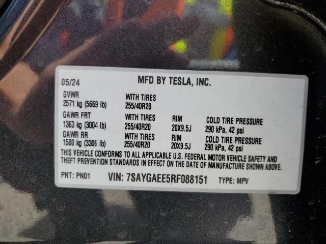 2024 TESLA MODEL Y - 7SAYGAEE5RF088151