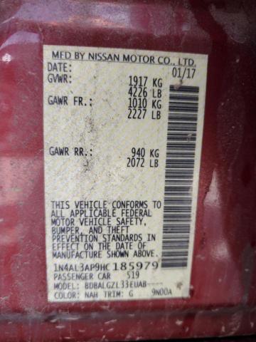 2017 NISSAN ALTIMA 2.5 - 1N4AL3AP9HC185979