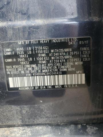 2017 SUBARU OUTBACK 2. - 4S4BSANC8H3340420
