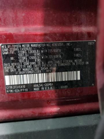 2021 TOYOTA RAV4 XLE P 4T3B6RFVXMU053269