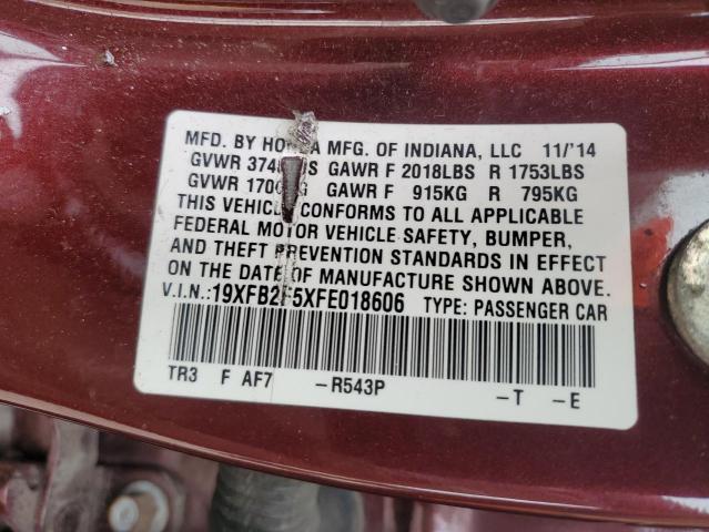 2015 HONDA CIVIC LX - 19XFB2F5XFE018606
