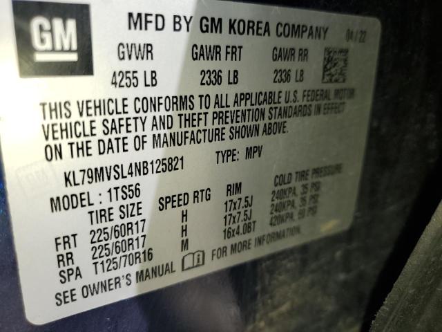 2022 CHEVROLET TRAILBLAZE - KL79MVSL4NB125821