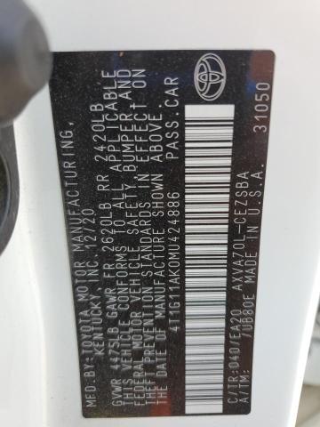 2021 TOYOTA CAMRY SE - 4T1G11AK0MU424886