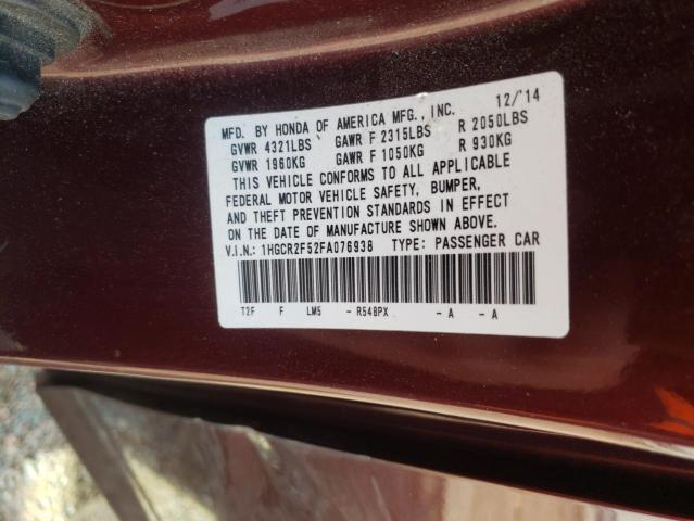 2015 HONDA ACCORD SPO - 1HGCR2F52FA076938