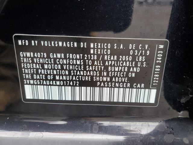2019 VOLKSWAGEN GOLF S - 3VWG57AU4KM017472