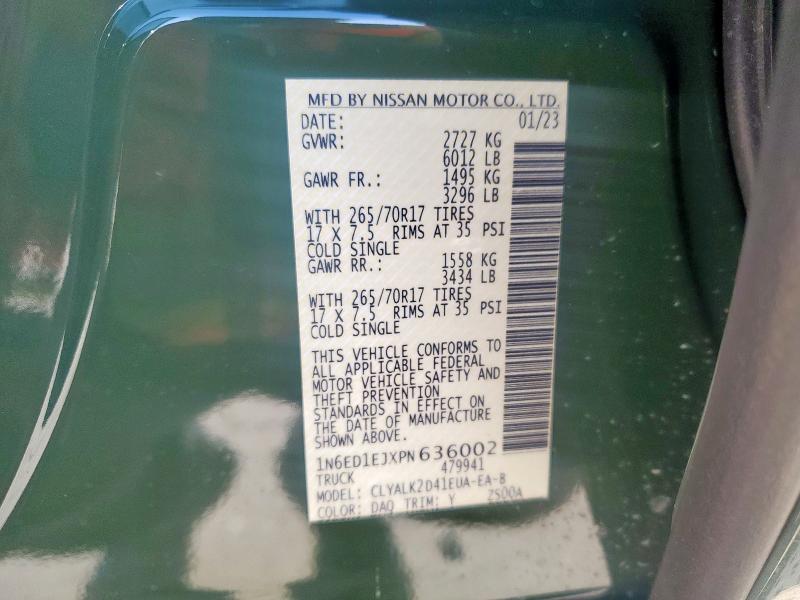 2023 NISSAN FRONTIER S - 1N6ED1EJXPN636002