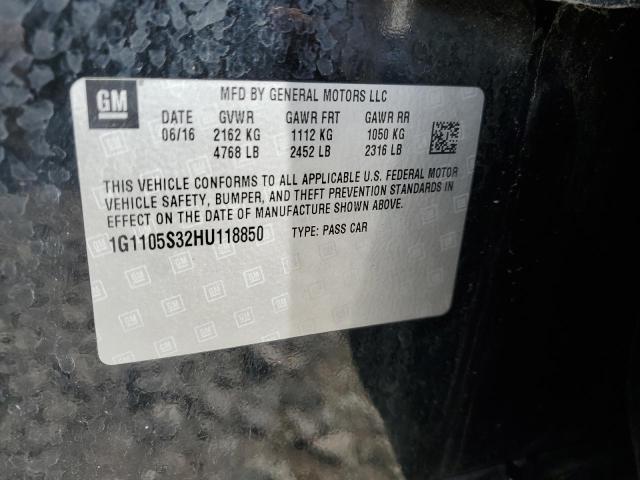 2017 CHEVROLET IMPALA LT - 1G1105S32HU118850