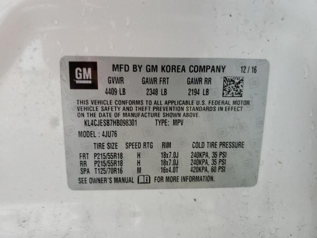 2017 BUICK ENCORE PRE - KL4CJESB7HB098301