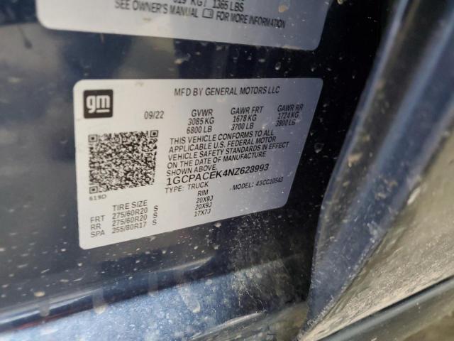 2022 CHEVROLET SILVERADO - 1GCPACEK4NZ628993