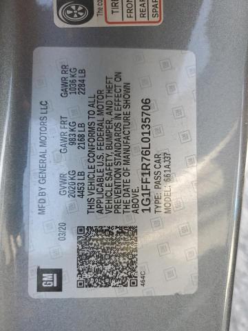 2020 CHEVROLET CAMARO LZ - 1G1FF1R76L0135706