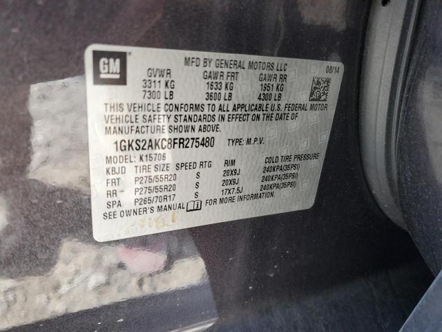 2015 GMC YUKON SLE 1GKS2AKC8FR275480
