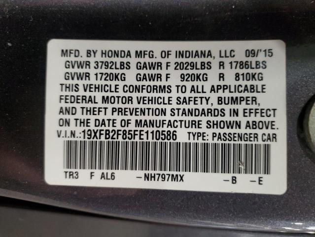 2015 HONDA CIVIC EX - 19XFB2F85FE110586