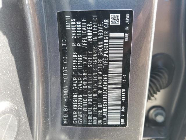 2018 HONDA CLARITY TO - JHMZC5F39JC000669
