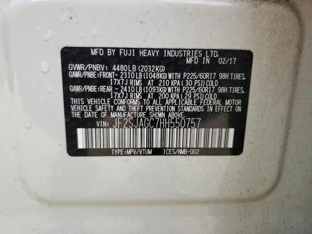 2017 SUBARU FORESTER 2 - JF2SJAGC7HH550757