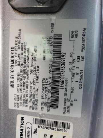 2015 FORD MUSTANG GT - 1FA6P8CF6F5369192