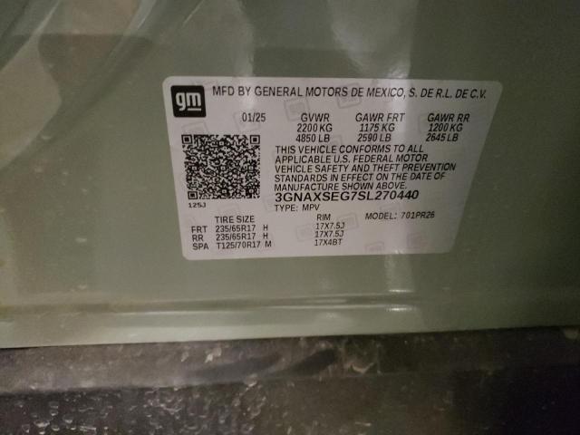 2025 CHEVROLET EQUINOX AC 3GNAXSEG7SL270440