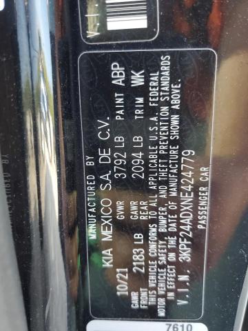 2022 KIA FORTE FE - 3KPF24ADXNE424779