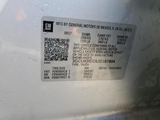 2018 CHEVROLET SILVERADO - 3GCUKREC6JG167804