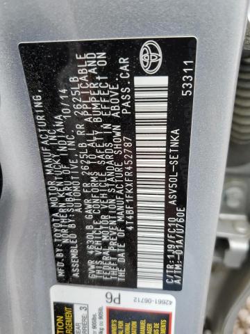 2015 TOYOTA CAMRY LE - 4T4BF1FKXFR452787